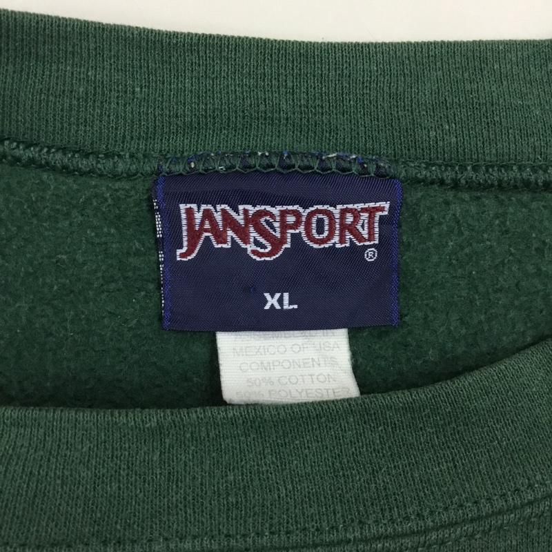 ジャンスポーツ JANSPORT トレーナー 長袖 スウェット 裏起毛 コロラド州立大学 XL ロゴ、文字 緑 / グリーン /  メンズ USED 古着 中古 10114247