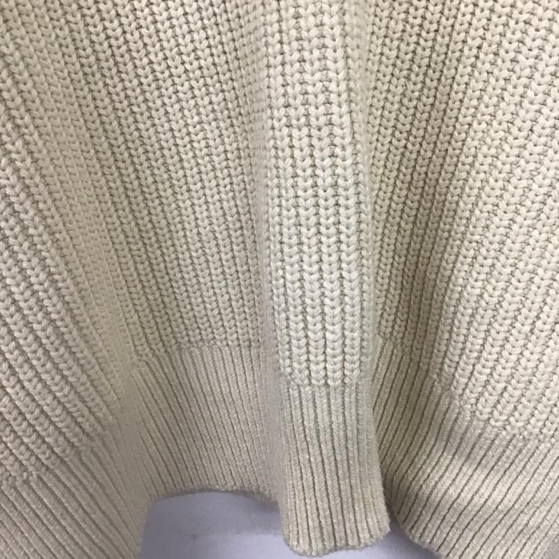 ウィム バイ リドム WYM LIDNM ニット、セーター 長袖 長袖ニット ジップアップニット セーター M 無地 アイボリー / アイボリー /  メンズ USED 古着 中古 10144766