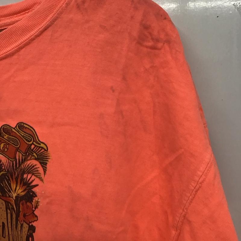 エロスティカ EROSTiKA Tシャツ 半袖 クルーネック コットン XL プリント 橙 / オレンジ /  メンズ USED 古着 中古 10123368