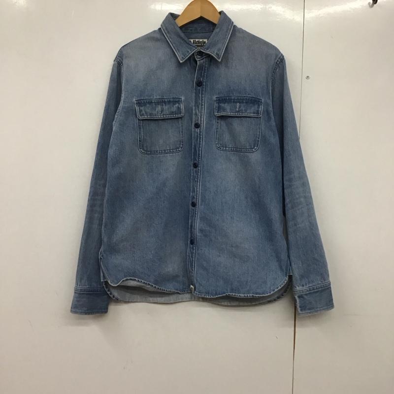 アベイシングエイプ A BATHING APE シャツ、ブラウス 長袖 長袖シャツ 無地シャツ カラーシャツ デニムシャツ M 無地 インディゴ / インディゴ /  メンズ USED 古着 中古 10142387