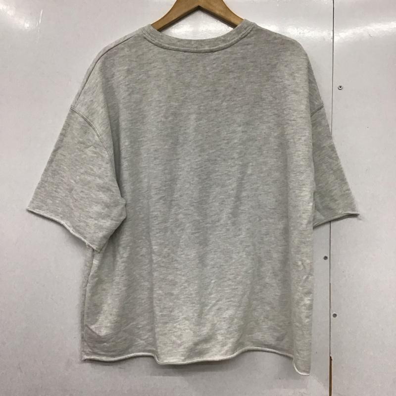 ザラ ZARA トレーナー 半袖 半袖スウェットカットソー クルーネックカットソー L 無地 灰 / グレー /  レディース USED 古着 中古 10141878