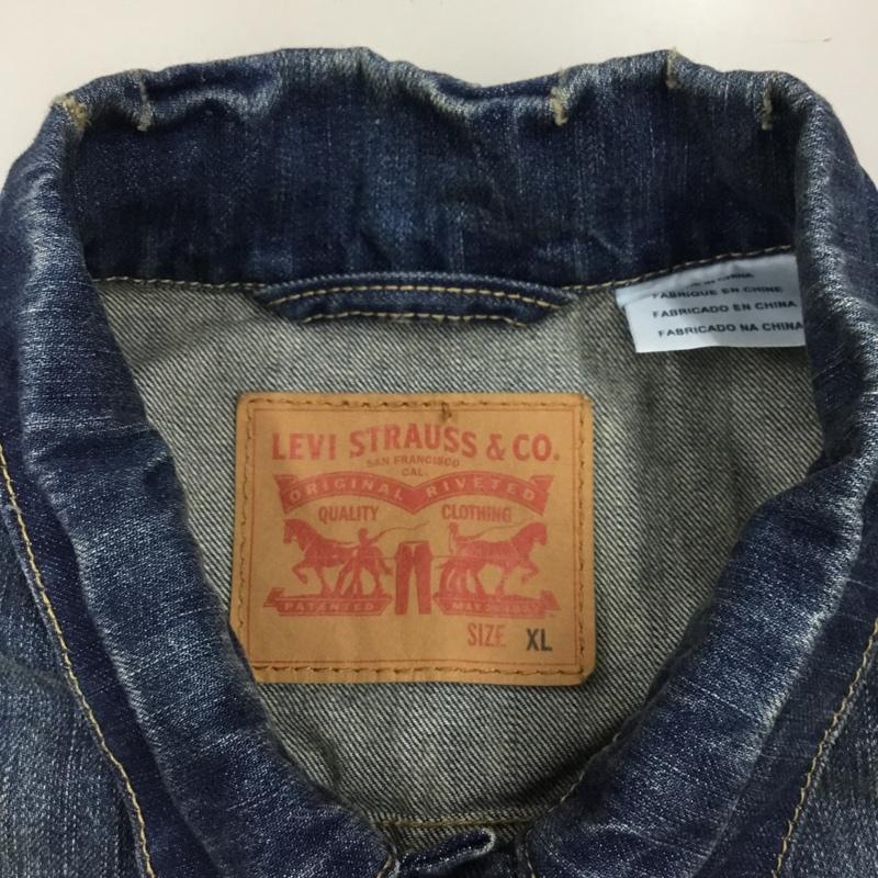 リーバイストラウスアンドコー Levi Strauss & co. ジャケット、上着 ジャケット、ブレザー デニムジャケット カラージャケット 長袖ジャケット Gジャン XL 無地 インディゴ / インディゴ /  メンズ USED 古着 中古 10112481