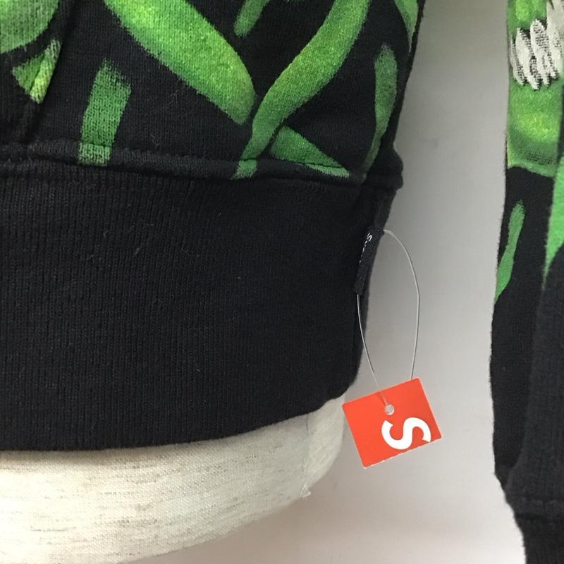 シュプリーム Supreme パーカー 長袖 18SS Skull Pile Hooded Sweartshirt ドクロ プルオーバー ロゴ 裏起毛 M 総柄 黒 / ブラック / X 薄緑 / ライトグリーン /  メンズ USED 古着 中古 10107816
