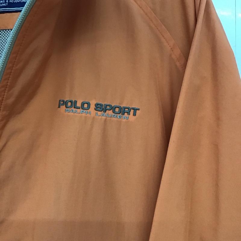 ポロスポーツラルフローレン POLOSPORT ジャケット、上着 ジャケット、ブレザー ジップアップジャケット ナイロンジャケット アウター スタンドカラー LL ロゴ、文字 橙 / オレンジ /  メンズ USED 古着 中古 10143435