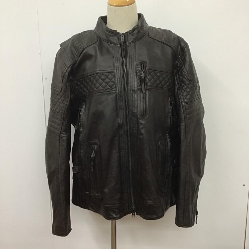 ハーレーダビッドソン Harley-Davidson ジャケット、上着 ジャンパー、ブルゾン レザージャケット ジップアップジャケット ジャンパー アウター 古着 ヴィンテージ XXL 無地 茶 / ブラウン /  メンズ USED 古着 中古 10106774