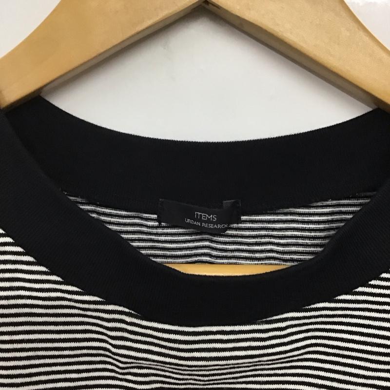 アイテムズ アーバンリサーチ ITEMS URBAN RESEARCH Tシャツ 半袖 IT45-21B002 クルーネックボーダーノースリーブTシャツ FREE ボーダー柄 マルチカラー / マルチカラー /  レディース USED 古着 中古 10141566