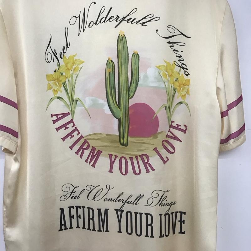 ザラ ZARA シャツ、ブラウス 半袖 半袖シャツ プリントシャツ カラーシャツ S プリント ベージュ / ベージュ /  メンズ USED 古着 中古 10132699