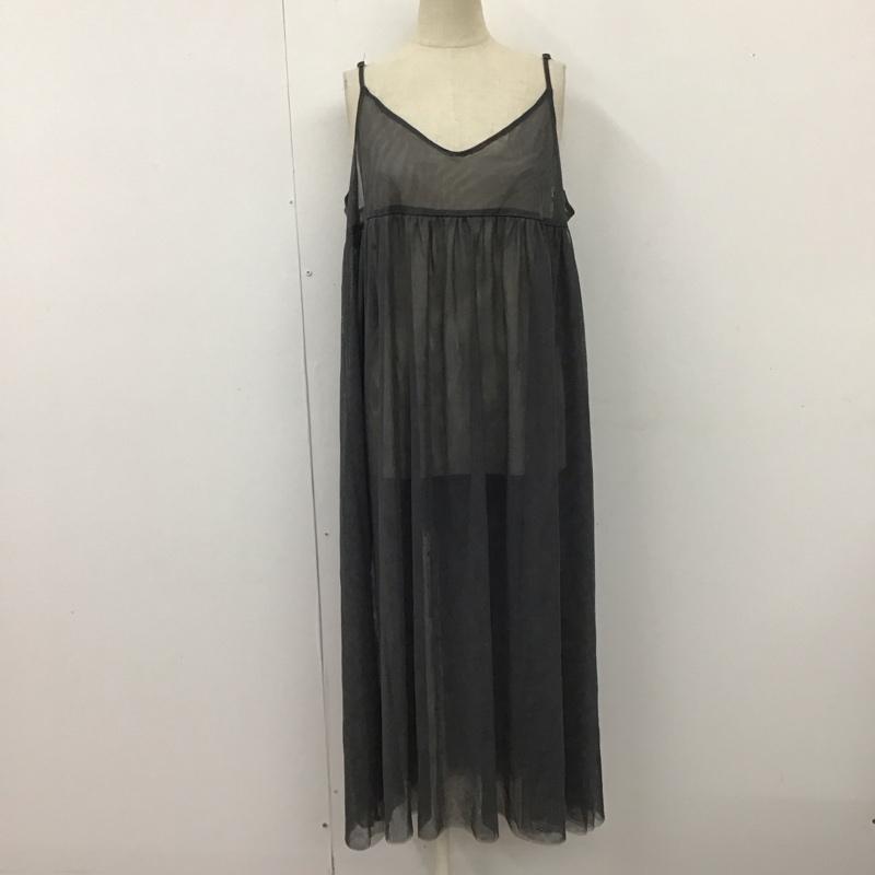 ローリーズファーム LOWRYS FARM ワンピース ロングスカート LF724001SB チュール キャミワンピース FREE 無地 灰 / グレー /  レディース USED 古着 中古 10116509