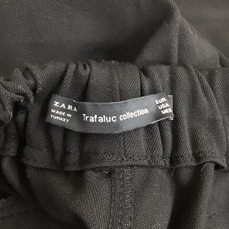 ザラ ZARA ボトムス ボトムス 7385 056 800 サイドラインパンツ イージーパンツ M 無地 黒 / ブラック / X 白 / ホワイト /  レディース USED 古着 中古 10115902