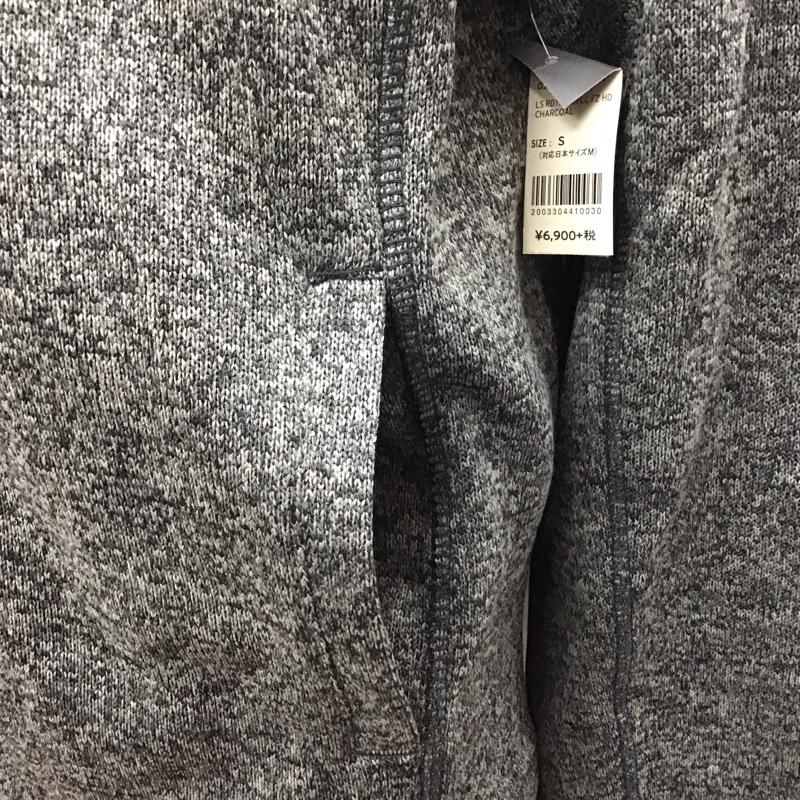 エディーバウアー Eddie Bauer パーカー 長袖 ジップアップパーカー 長袖パーカー フード付きパーカー 裏起毛 S 無地 黒 / ブラック /  メンズ USED 古着 中古 10110758