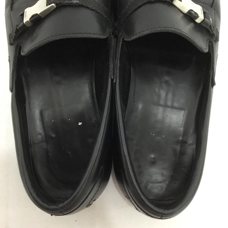 プラダ PRADA ローファー ローファー 1302 スクエアトゥ 6.5 無地 黒 / ブラック /  メンズ USED 古着 中古 10149856