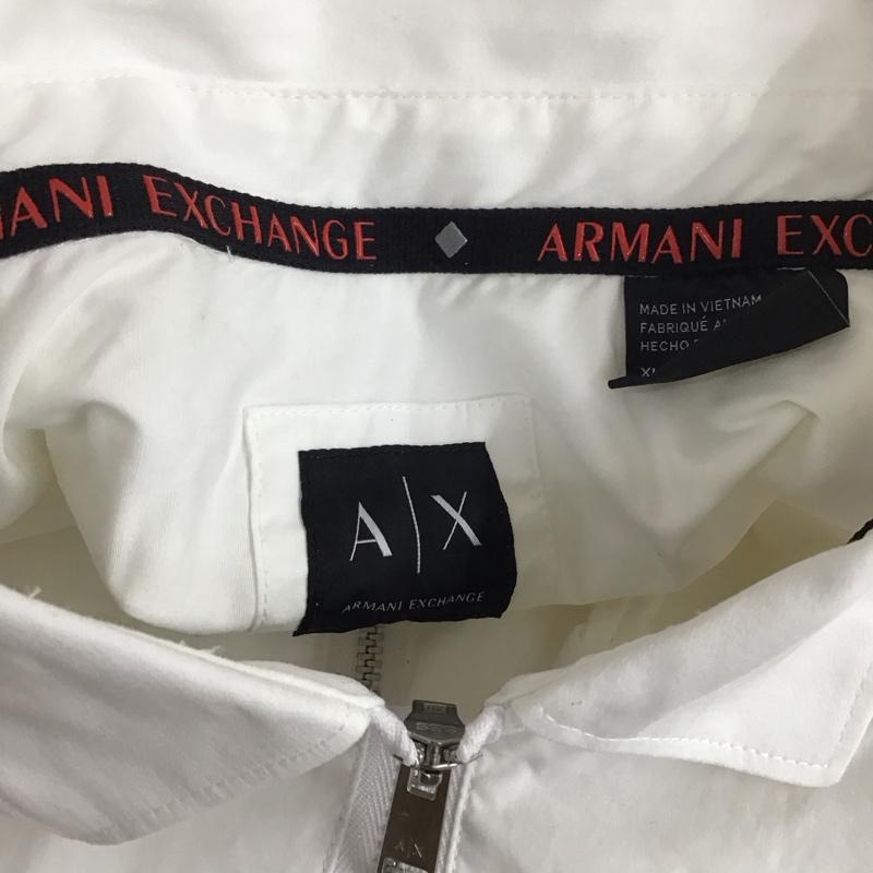 アルマーニエクスチェンジ ARMANI EXCHANGE シャツ、ブラウス 長袖 ジップアップシャツ 長袖シャツ カジュアルシャツ XL 無地 白 / ホワイト /  メンズ USED 古着 中古 10118077