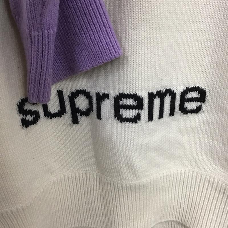 シュプリーム Supreme ニット、セーター 長袖 21AW FacesSweater セーター M プリント 白 / ホワイト /  メンズ USED 古着 中古 10148930