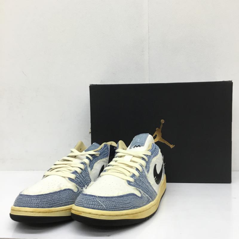 ナイキ NIKE スニーカー スニーカー FN7670-493 Nike Air Jordan 1 Low SE World Make Japan 27.0cm ロゴ、文字 X 刺繍 白 / ホワイト / X 青 / ブルー /  メンズ USED 古着 中古 10112690