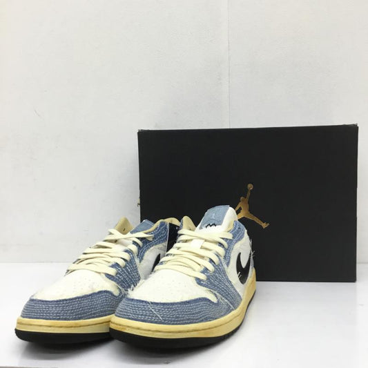 ナイキ NIKE スニーカー スニーカー FN7670-493 Nike Air Jordan 1 Low SE World Make Japan 27.0cm ロゴ、文字 X 刺繍 白 / ホワイト / X 青 / ブルー /  メンズ USED 古着 中古 10112690