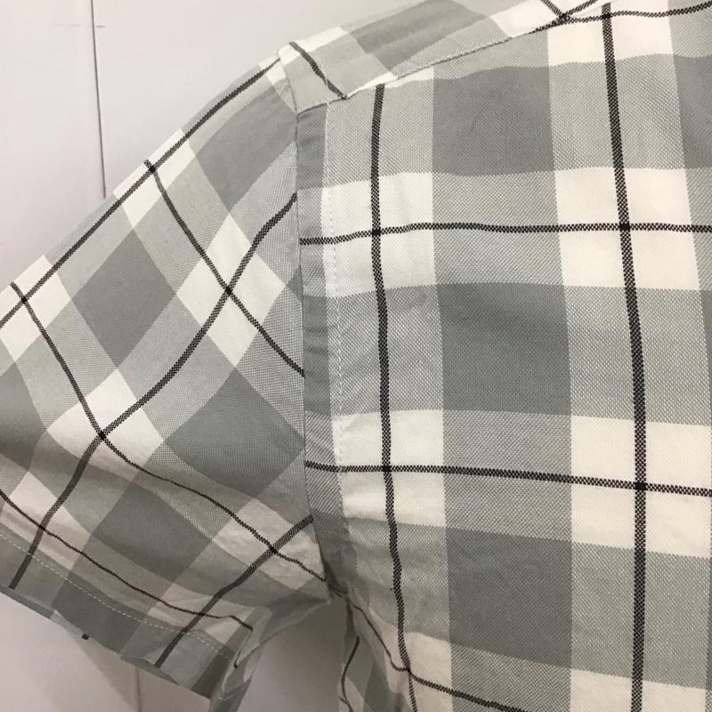 サタデーズサーフニューヨークシティー SATURDAYS SURF NYC シャツ、ブラウス 半袖 ボタンダウン 胸ポケット XS チェック 白 / ホワイト / X 灰 / グレー / X 黒 / ブラック /  メンズ USED 古着 中古 10113086