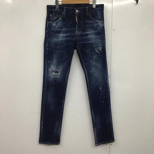 ディースクエアード2 DSQUARED2 パンツ デニム、ジーンズ デニムパンツ スリムパンツ カジュアルパンツ ストレッチパンツ 46 ダメージ加工 インディゴ / インディゴ /  メンズ USED 古着 中古 10142125