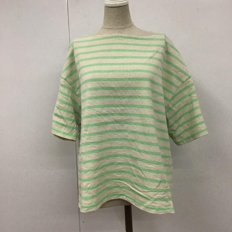 フリークスストア FREAK S STORE Tシャツ 半袖 222-32137 ボートネック FREE ボーダー柄 薄緑 / ライトグリーン / X アイボリー / アイボリー /  レディース USED 古着 中古 10117396