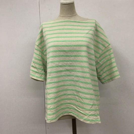 フリークスストア FREAK S STORE Tシャツ 半袖 222-32137 ボートネック FREE ボーダー柄 薄緑 / ライトグリーン / X アイボリー / アイボリー /  レディース USED 古着 中古 10117396