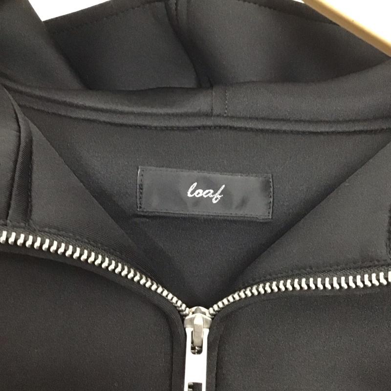 ローフ loaf パーカー 長袖 798006-856J ボンディングパーカ 無地 黒 / ブラック /  レディース USED 古着 中古 10130431
