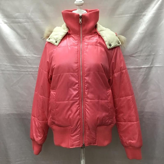トミーヒルフィガー TOMMY HILFIGER ジャケット、上着 ジャンパー、ブルゾン 124-611100-820 リバーシブル 中綿 ファー 0 ロゴ、文字 桃 / ピンク / X アイボリー / アイボリー /  レディース USED 古着 中古 10116955