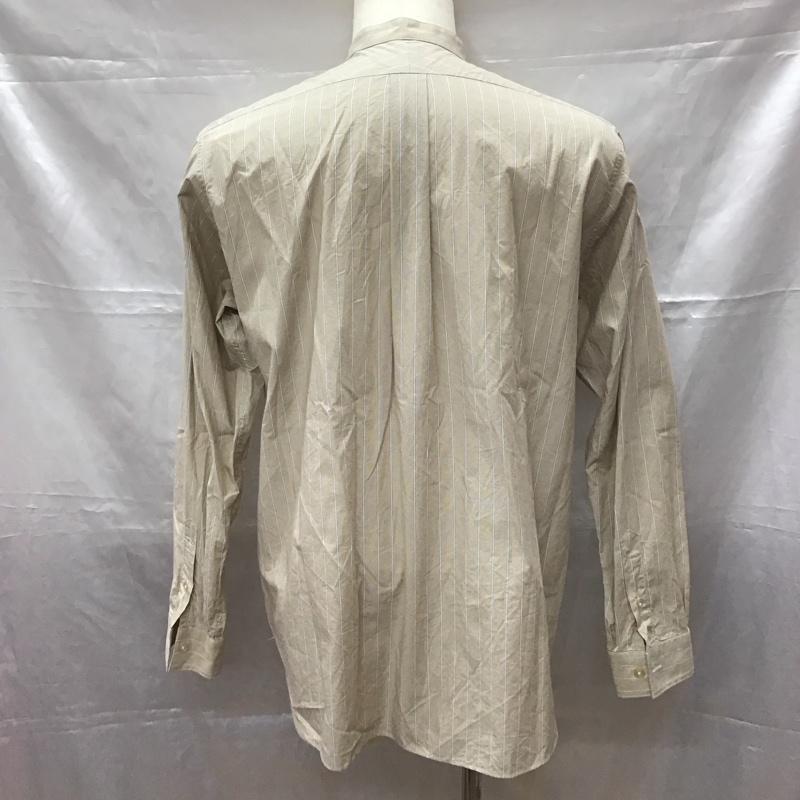 シップス SHIPS シャツ、ブラウス 長袖 111-10-0403 バンドカラー L ストライプ ベージュ / ベージュ /  メンズ USED 古着 中古 10112397