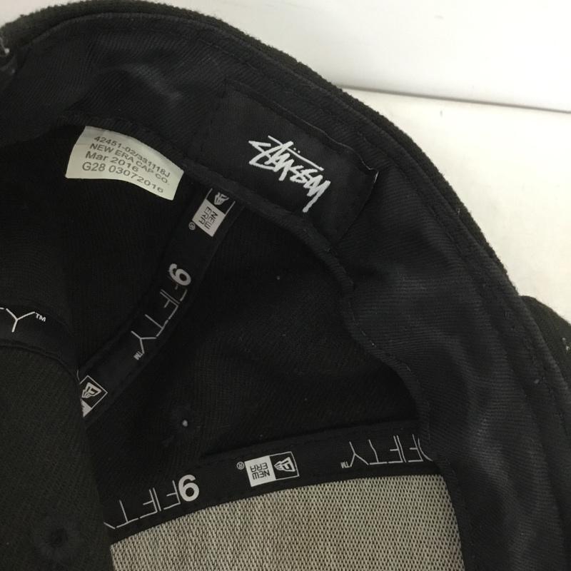 ステューシー STUSSY 帽子 キャップ NEW ERA 9FIFTY ロゴ、文字 黒 / ブラック /  メンズ USED 古着 中古 10149256