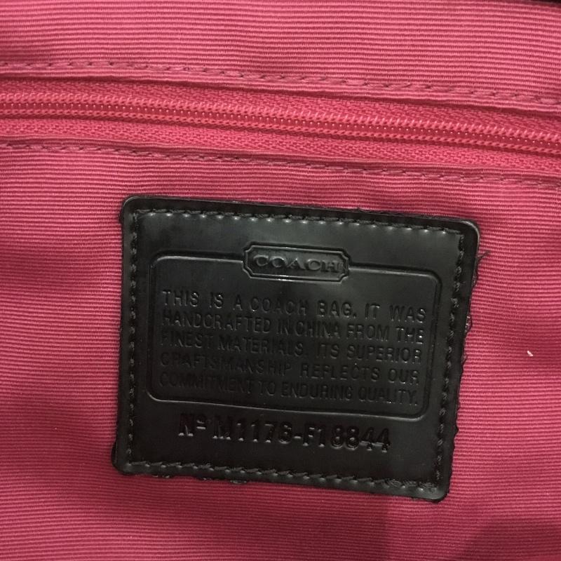 コーチ COACH トートバッグ トートバッグ F18844 シグネチャー 総柄 黒 / ブラック /  レディース USED 古着 中古 10143655