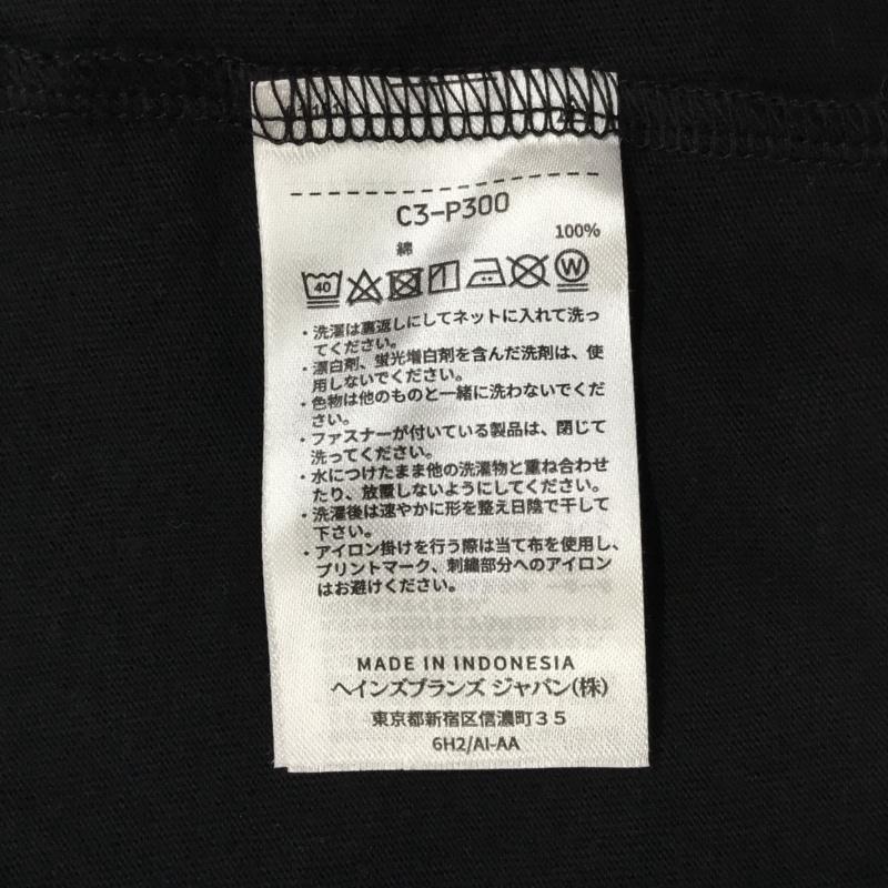 チャンピオン Champion Tシャツ 半袖 C3-P300 ショートスリーブTシャツ クルーネックカットソー XL ロゴ、文字 黒 / ブラック /  メンズ USED 古着 中古 10121069