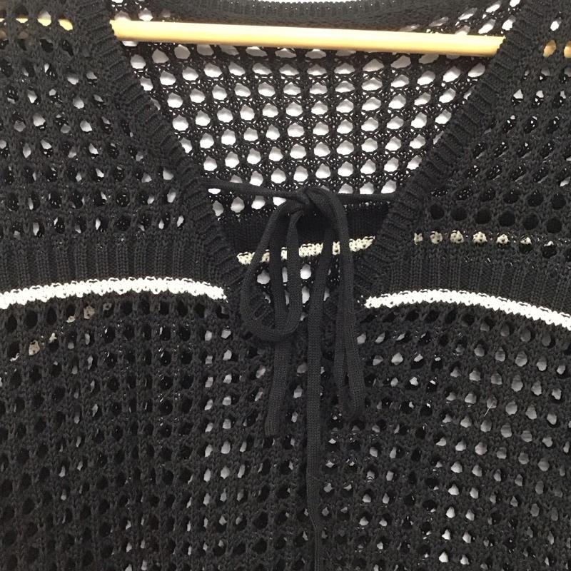 ローリーズファーム LOWRYS FARM カットソー 半袖 サマーセーター FREE 無地 黒 / ブラック /  レディース USED 古着 中古 10144543