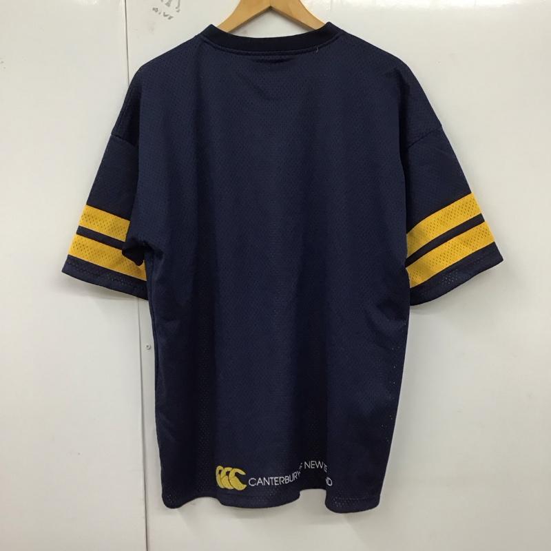 カンタベリー CANTERBURY カットソー 半袖 半袖カットソー Vネック プリントカットソー XL ロゴ、文字 紺 / ネイビー /  メンズ USED 古着 中古 10129030