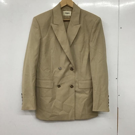 スローバイスライ THROW by SLY ジャケット、上着 ジャケット、ブレザー 030DS030-1680 ダブルテーラージャケット 2 無地 ベージュ / ベージュ /  レディース USED 古着 中古 10137732