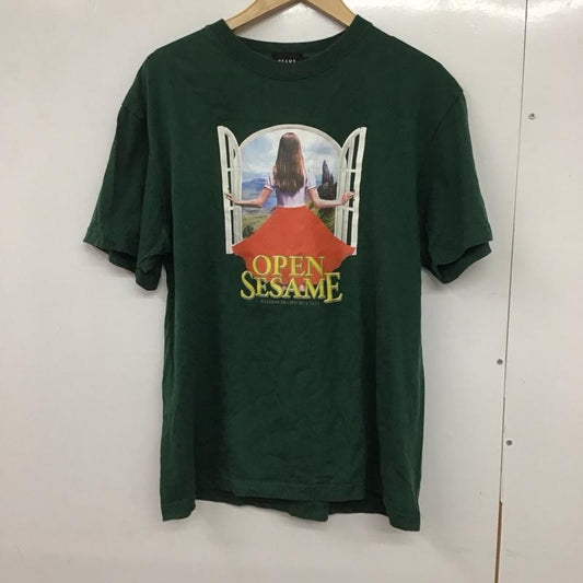 ビームス BEAMS Tシャツ 半袖 半袖カットソー プリントTシャツ クルーネックカットソー L プリント 緑 / グリーン /  メンズ USED 古着 中古 10132102