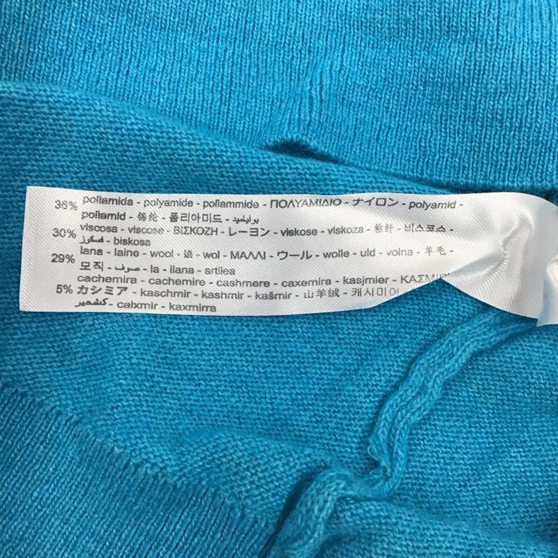 ザラ ZARA ニット、セーター 長袖 6771 018 935 クルーネック L 無地 青 / ブルー /  レディース USED 古着 中古 10118435