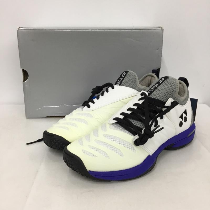 ヨネックス YONEX スニーカー スニーカー SHTF3MGC パワークッションフュージョンレブ3メンGC テニスシューズ 箱有 25cm 25.0cm ロゴ、文字 白 / ホワイト / X 青 / ブルー / X 灰 / グレー /  レディース USED 古着 中古 10147957