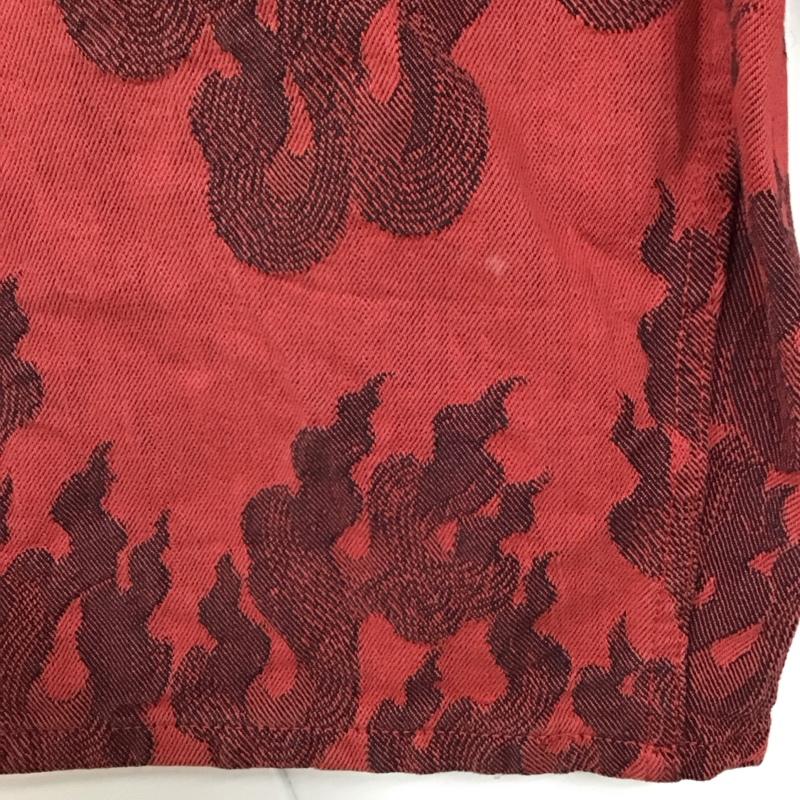 シュプリーム Supreme パンツ ショートパンツ SS23 FlamesJacquardBaggyDenimShort ショートパンツ ハーフパンツ 32インチ プリント 黒 / ブラック / X 赤 / レッド /  メンズ USED 古着 中古 10118304