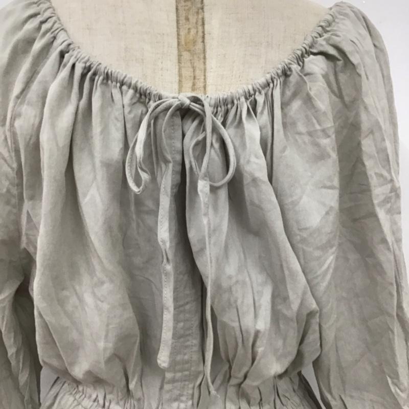 ラウアー LAUIR ワンピース ロングスカート ギャザー M 無地 灰 / グレー /  レディース USED 古着 中古 10115335