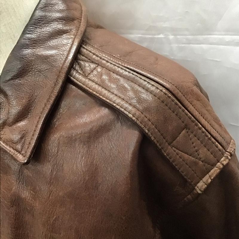 バナナリパブリック BANANA REPUBLIC ジャケット、上着 ジャケット、ブレザー レザージャケット ジップアップジャケット カジュアルジャケット アウター 40 無地 茶 / ブラウン /  メンズ USED 古着 中古 10111018
