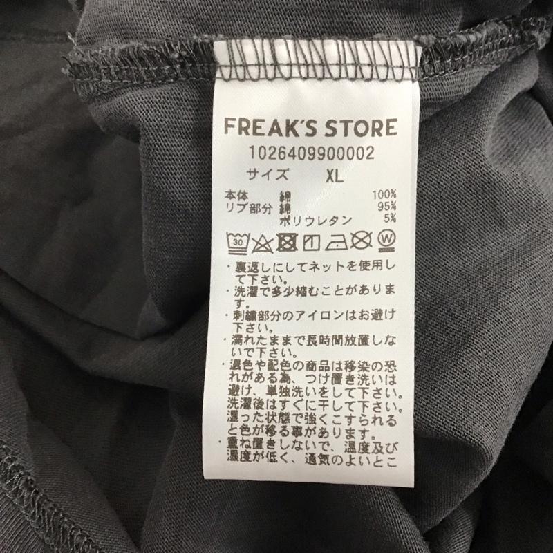 フリークスストア FREAK S STORE Tシャツ 半袖 半袖カットソー プリントTシャツ クルーネックカットソー XL ロゴ、文字 黒 / ブラック /  メンズ USED 古着 中古 10130362