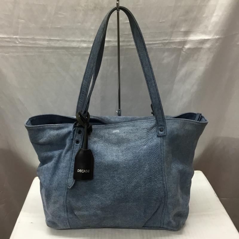 ディケイド DECADE トートバッグ トートバッグ デニムレザー デニム風 ロゴ、文字 青 / ブルー /  メンズ USED 古着 中古 10113720