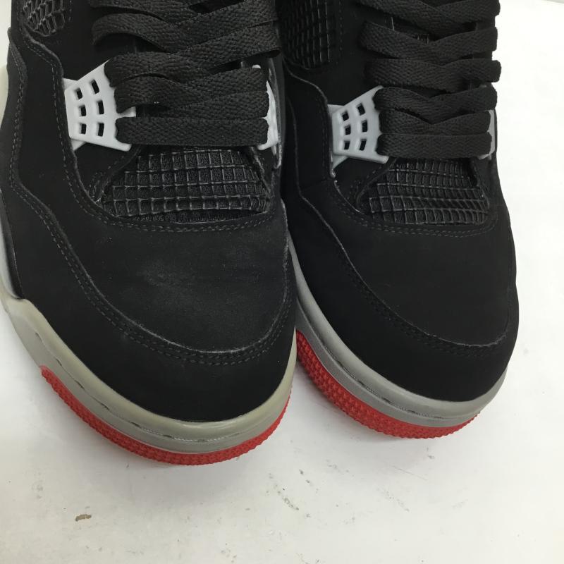 ナイキ NIKE スニーカー スニーカー AIR JORDAN 4 RETRO 308497-060 28.0cm 無地 黒 / ブラック / X 灰 / グレー / X 赤 / レッド /  メンズ USED 古着 中古 10123117