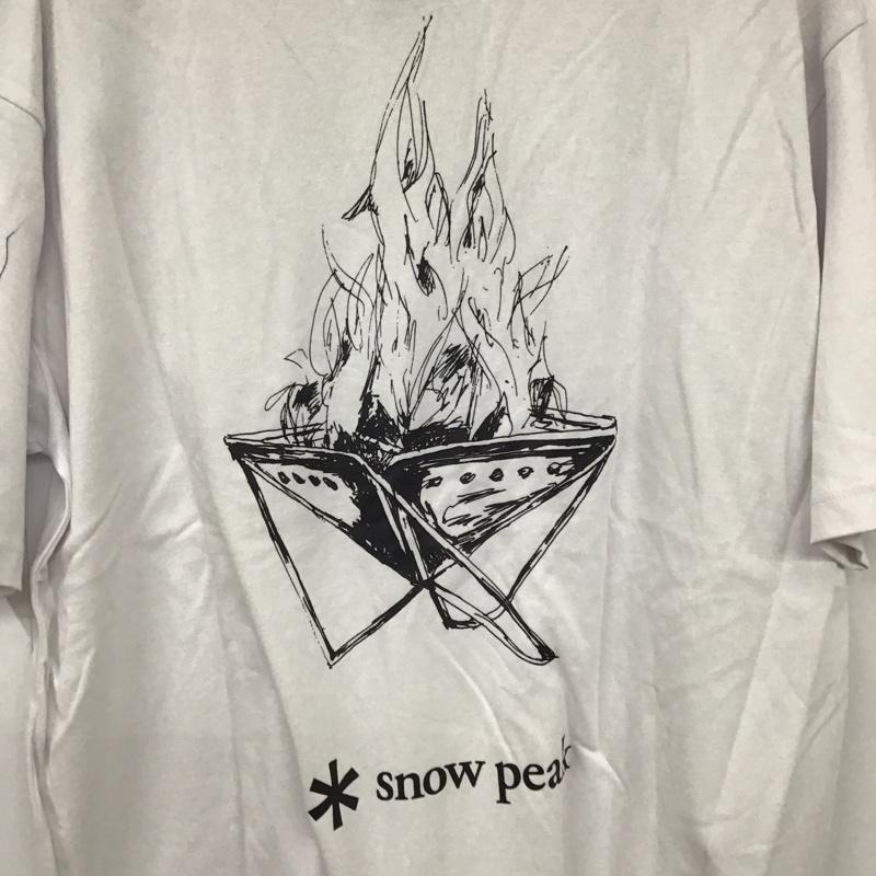 スノーピーク Snow Peak Tシャツ 半袖 Relume JOURNALSTANDARD別注 半袖カットソー プリントTシャツ クルーネックカットソー M ロゴ、文字 白 / ホワイト /  メンズ USED 古着 中古 10131628
