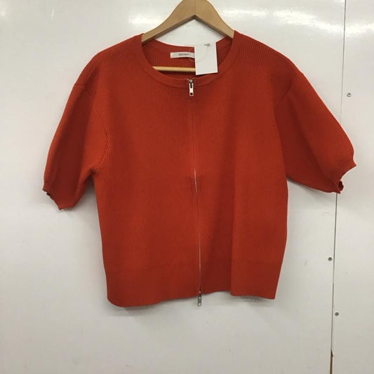 ディスコート Discoat カーディガン 半袖 DCZ1041305A0005 ライトスポンディッシュWジップ半袖カーデ タグ付き FREE 無地 赤 / レッド /  レディース USED 古着 中古 10146409