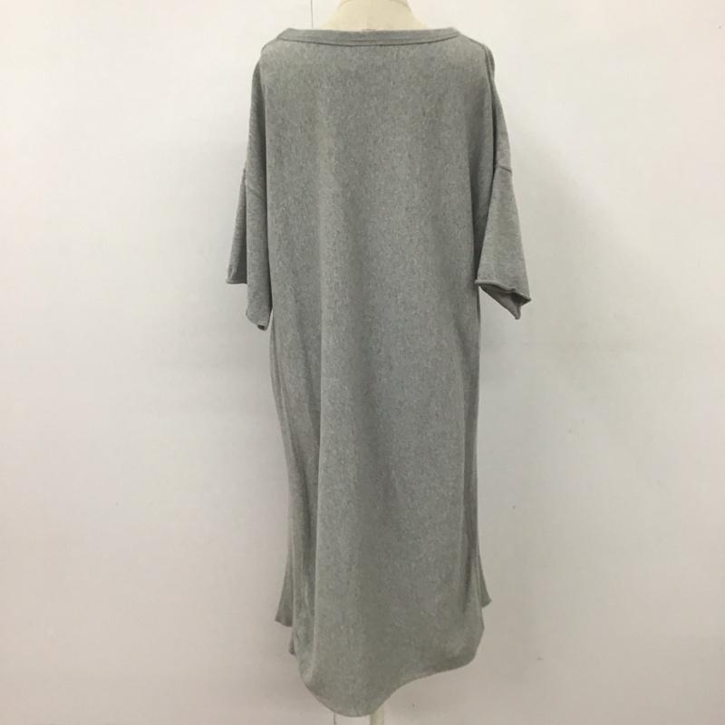 チャンピオン Champion ワンピース ひざ丈スカート CW-P311 REVERSE WEAVE 半袖 L ロゴ、文字 灰 / グレー /  レディース USED 古着 中古 10113812