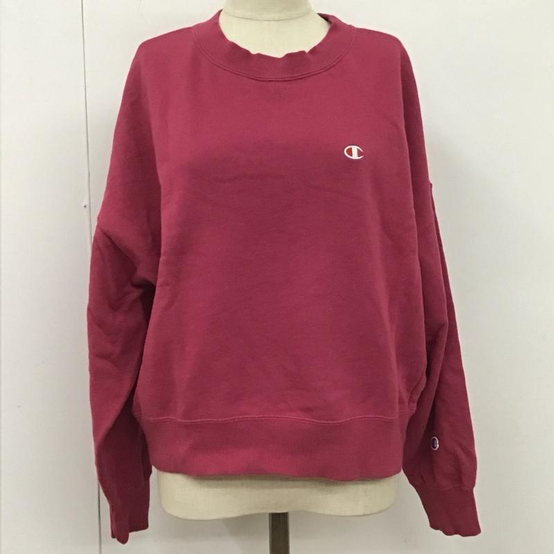 チャンピオン Champion トレーナー 長袖 CWSN012R スウェット M ワンポイント ボルドー / ボルドー /  レディース USED 古着 中古 10109604