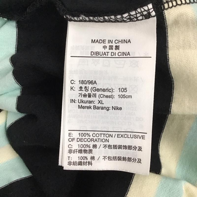 ナイキ NIKE Tシャツ 半袖 半袖カットソー プリントTシャツ クルーネックカットソー XL ボーダー柄 マルチカラー / マルチカラー /  メンズ USED 古着 中古 10129042