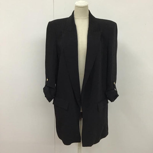 ザラ ZARA ジャケット、上着 ジャケット、ブレザー 8215 666 800 肩パット ロング丈 S 無地 黒 / ブラック /  レディース USED 古着 中古 10112942