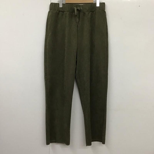ニコアンド niko and... パンツ スラックス フェイクスエードイージーPT L 無地 カーキ / カーキ /  メンズ USED 古着 中古 10128330