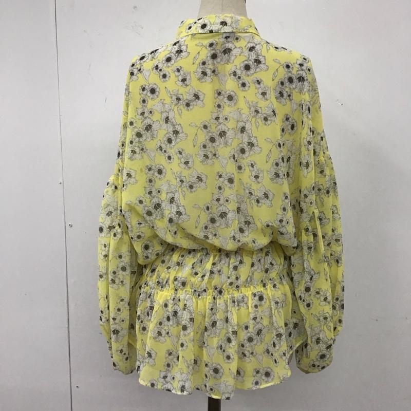 ザラ ZARA シャツ、ブラウス 長袖 2928 160 047 シアー S 花柄 黄 / イエロー /  レディース USED 古着 中古 10111434