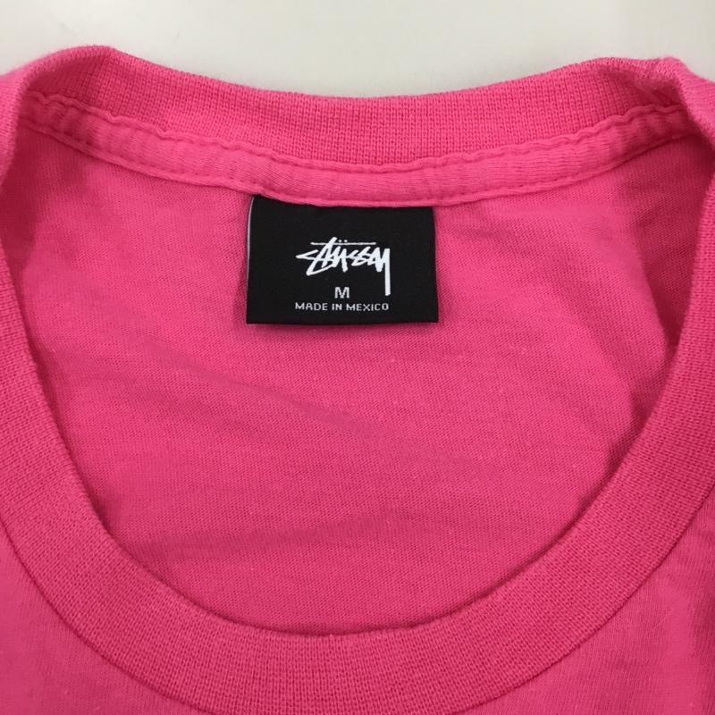 ステューシー STUSSY Tシャツ 半袖 M ロゴ、文字 桃 / ピンク /  メンズ USED 古着 中古 10113433